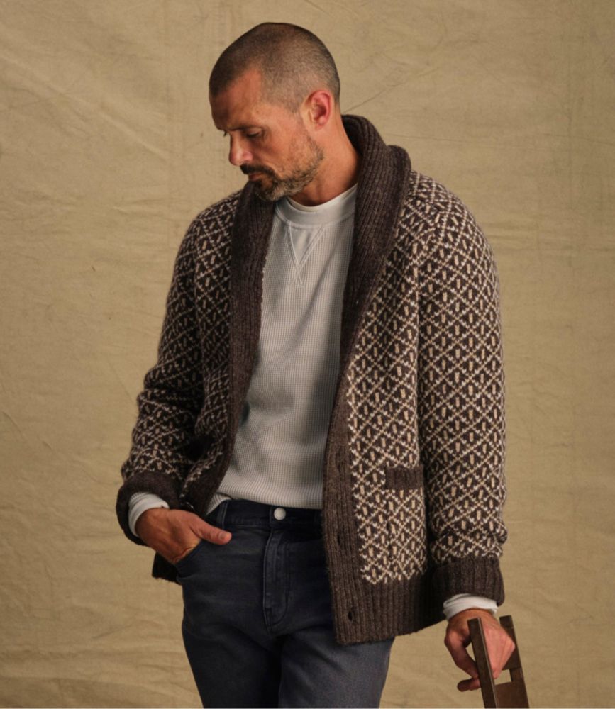 Men's Signature 1980 Matinicus Rock Sweater, Cardigan, Black Slate Birdseye, small image number 8