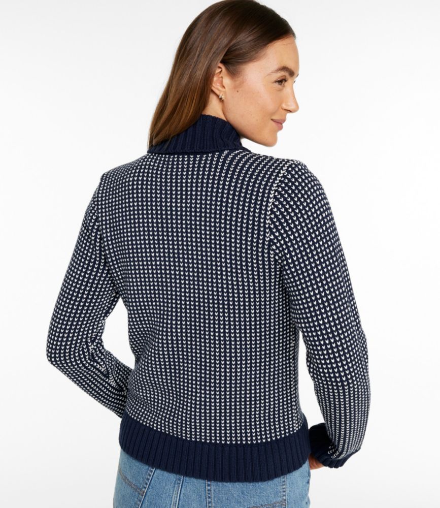 Women's Signature Original Cotton Sweater, Shawl Cardigan Bird's-Eye