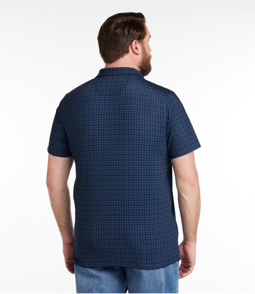 Men's Comfort Stretch Performance® Party Polo, Slightly Fitted, Short-Sleeve, Print, Silver Pine Fishermen, small image number 5