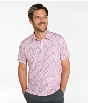 Men's Comfort Stretch Performance® Party Polo, Slightly Fitted, Short-Sleeve, Print
