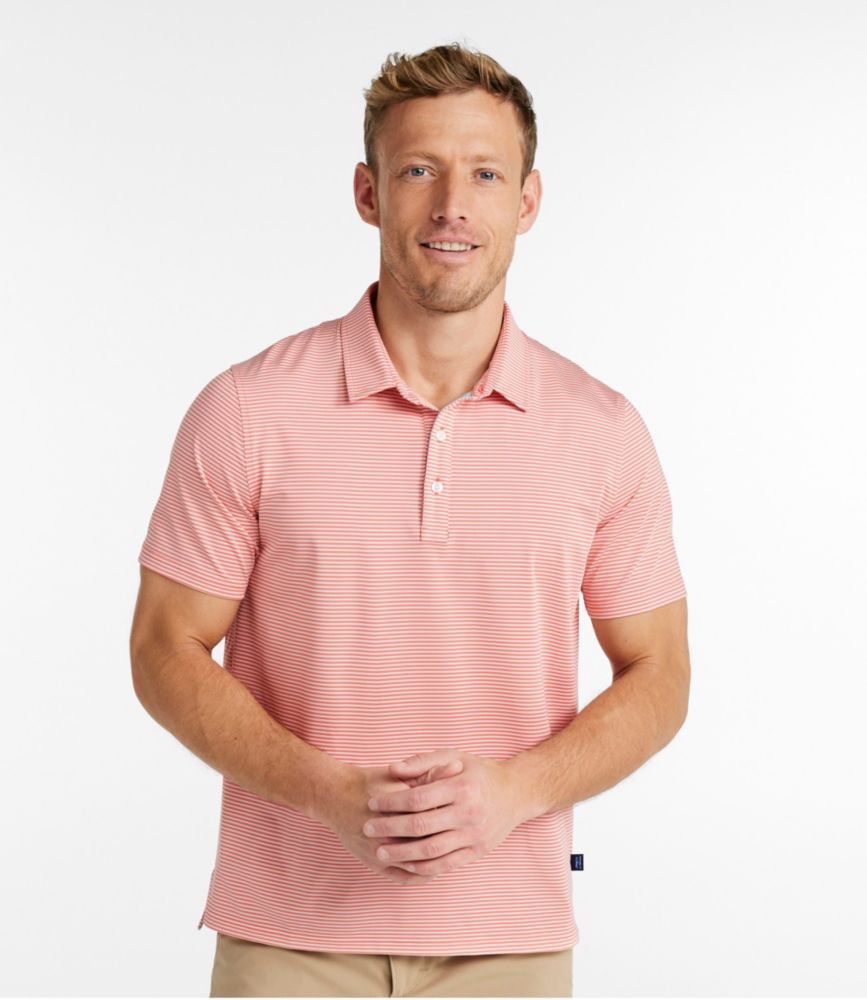 Men's Comfort Stretch Performance® Party Polo, Slightly Fitted, Short-Sleeve, Stripe