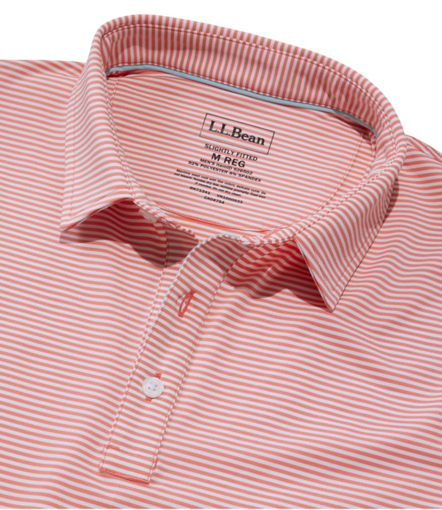 Men's Comfort Stretch Performance® Party Polo, Slightly Fitted, Short-Sleeve, Stripe