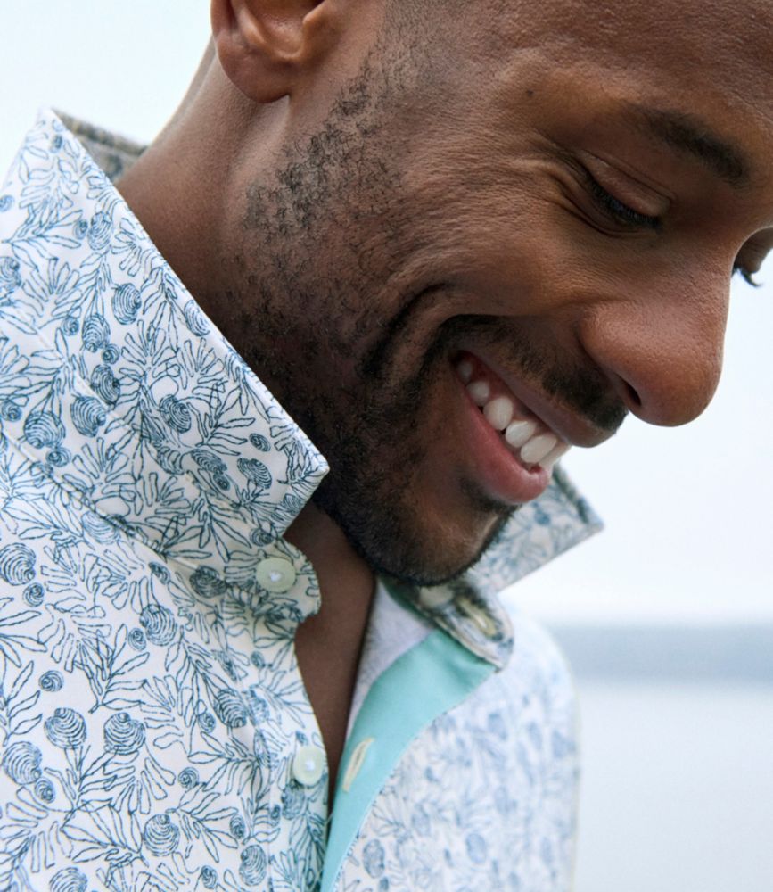 Men's Comfort Stretch Performance® Party Polo, Slightly Fitted, Short-Sleeve, Print