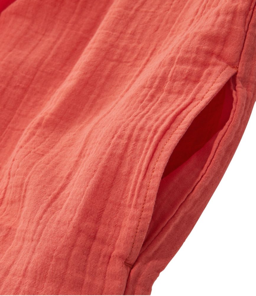 Women's Cloud Gauze Short-Sleeve Shift Dress, Burnt Sienna, small image number 5