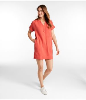 Women's Cloud Gauze Short-Sleeve Shift Dress, New