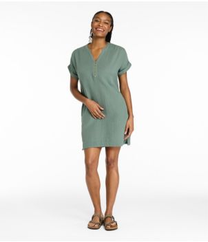 Women's Cloud Gauze Short-Sleeve Shift Dress