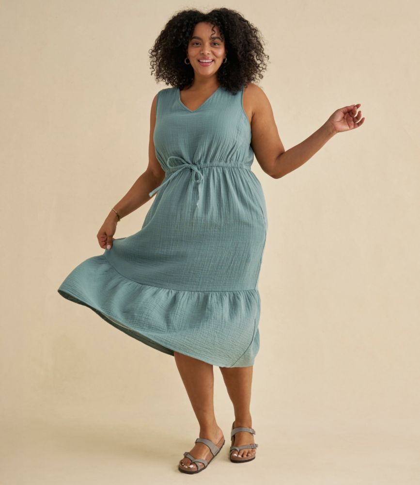 Women's Cloud Gauze Midi Dress, Classic Navy, small image number 7