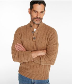 Men's Riverton Wool/Cotton Sweater, Mockneck, New