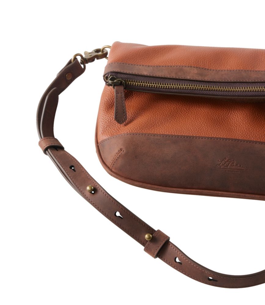 Signature Anniversary Leather Crossbody, Saddle/Dark Brown, small image number 5