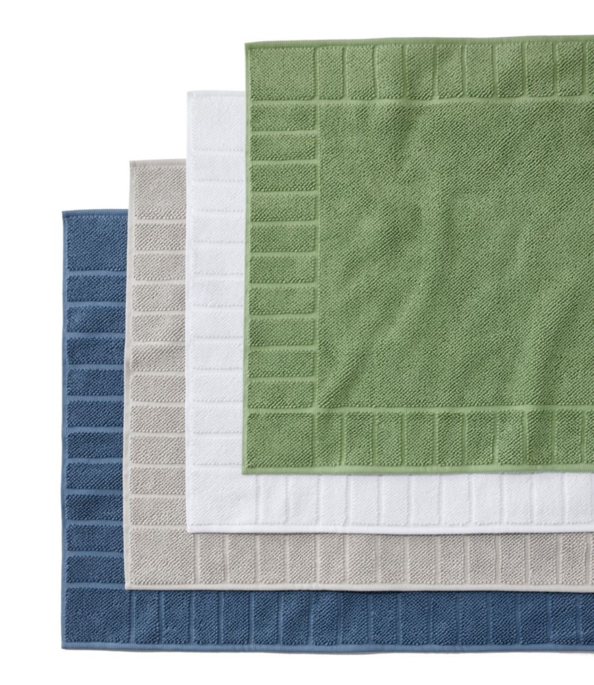 Organic Cotton Textured Bordered Bath Mat, Antique Pine, small image number 4