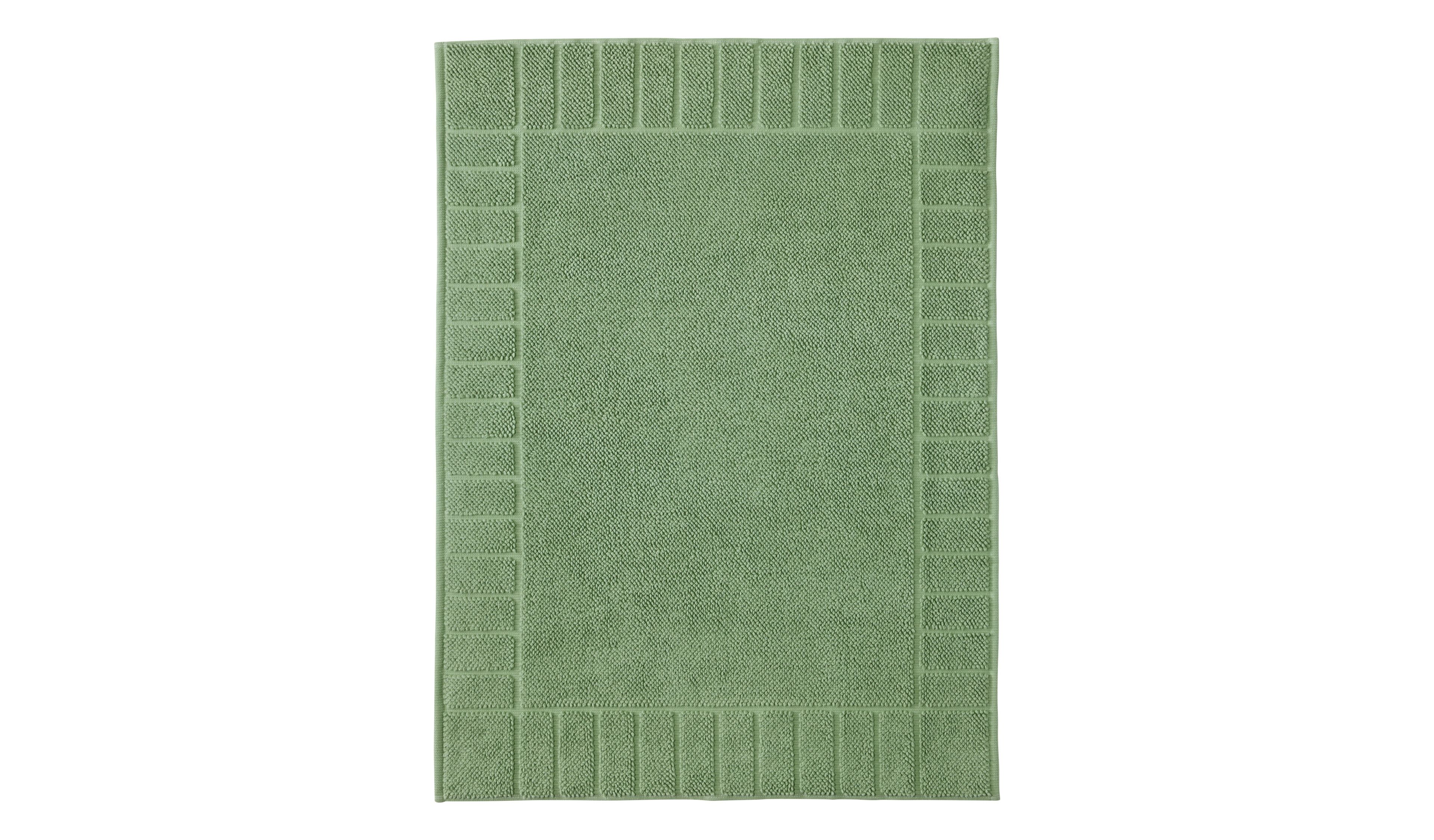 Organic Cotton Textured Bordered Bath Mat