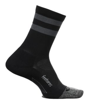 Adults' Feetures Mini Crew Stripe Light Cushion Sock, New