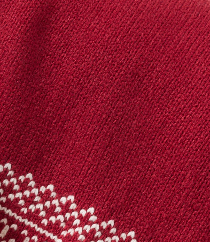 1912 Heritage Knit Faux Fur Throw, Fair Isle