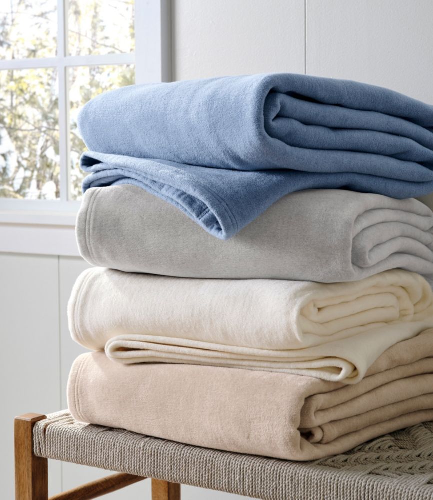 Cozy Cotton Blanket, Cream Heather, small image number 2