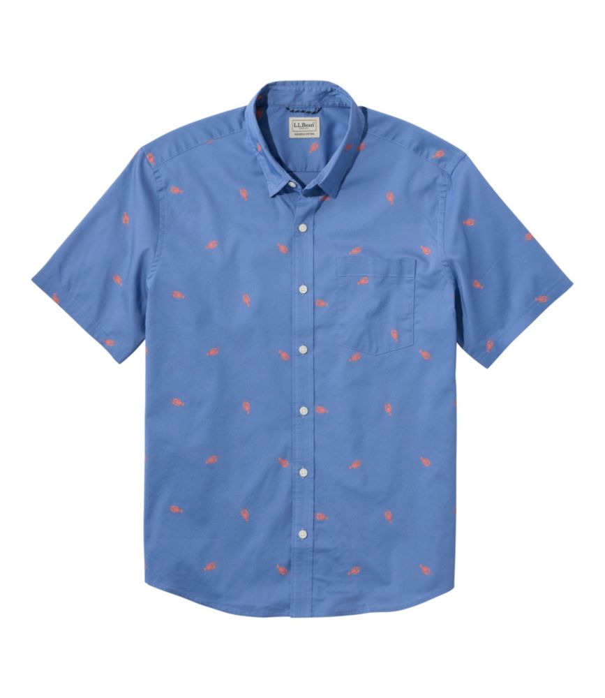 Men's Comfort Stretch Performance® Shirt, Short-Sleeve, Slightly Fitted Untucked Fit, Print