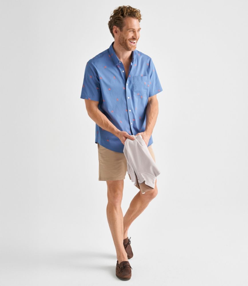 Men's Comfort Stretch Performance® Shirt, Short-Sleeve, Slightly Fitted Untucked Fit, Print