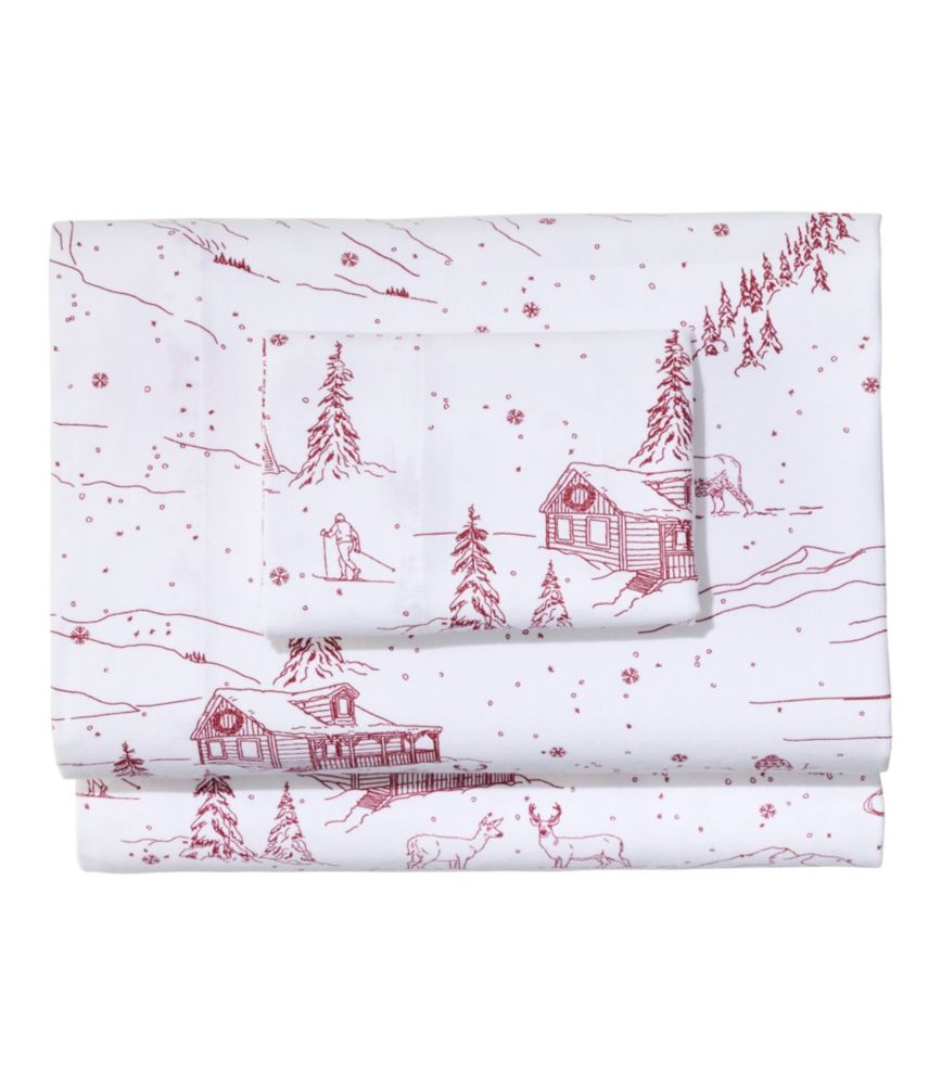Holiday Toile Flannel Sheet Collection