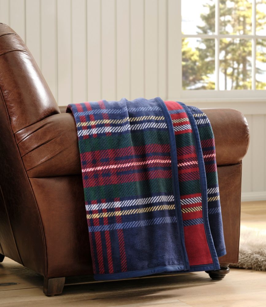 ChappyWrap Cozy Throw Blanket, Plaid, Navy Plaid, small image number 2
