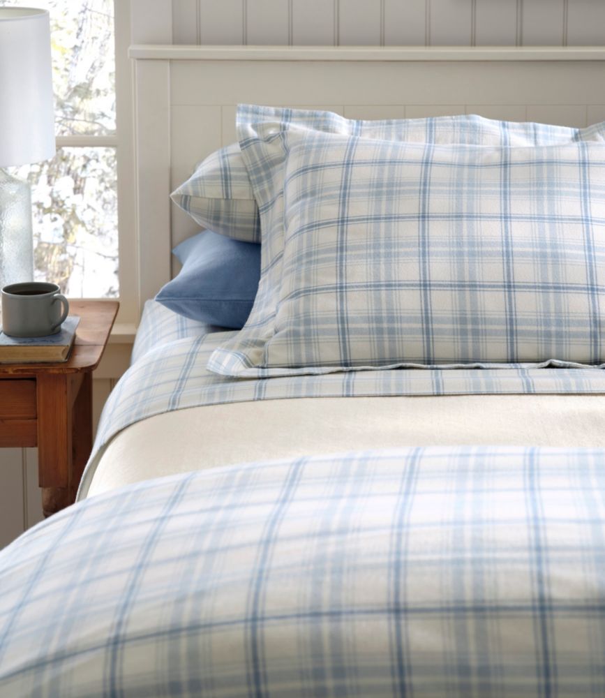 Ultrasoft Comfort Flannel Comforter Cover Collection, Plaid, Bay Blue, small image number 5