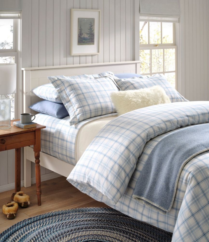 Ultrasoft Comfort Flannel Comforter Cover Collection, Plaid, Bay Blue, small image number 6