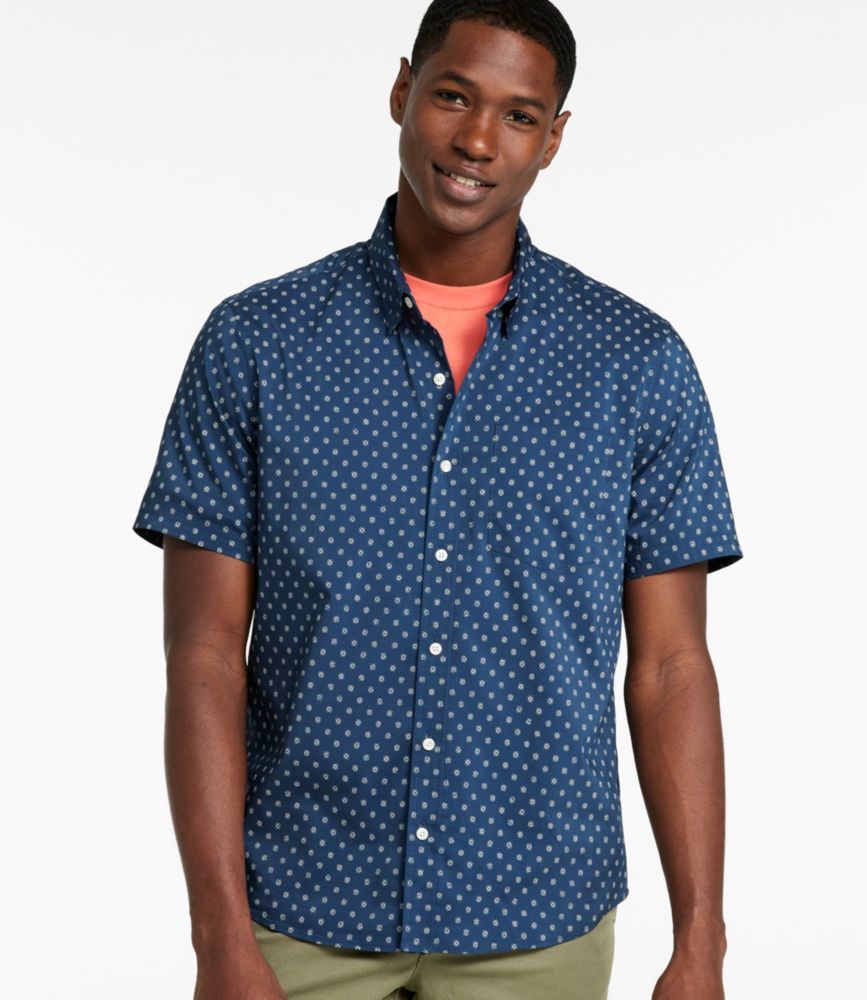 Men's Comfort Stretch Performance® Shirt, Short-Sleeve, Slightly Fitted Untucked Fit, Print, Desert Sun Geo, small image number 2