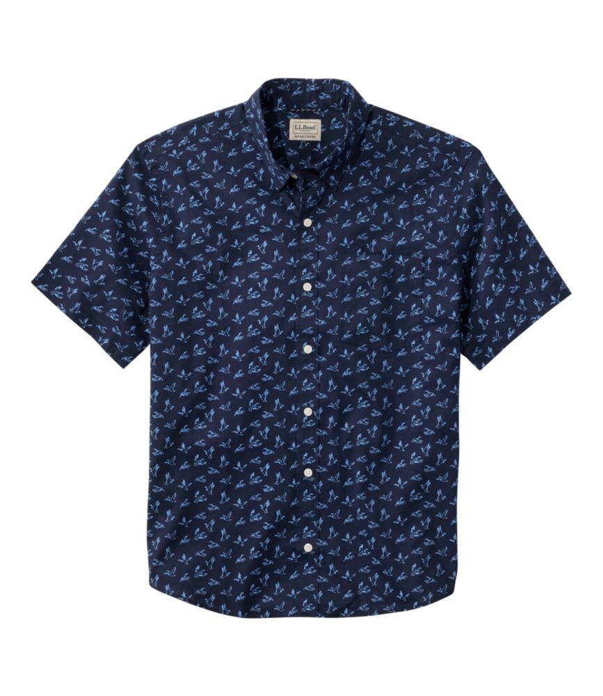 Men's Comfort Stretch Performance® Shirt, Short-Sleeve, Slightly Fitted Untucked Fit, Print