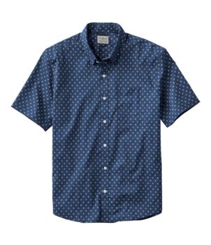 Men's Comfort Stretch Performance® Shirt, Short-Sleeve, Slightly Fitted Untucked Fit, Print, New