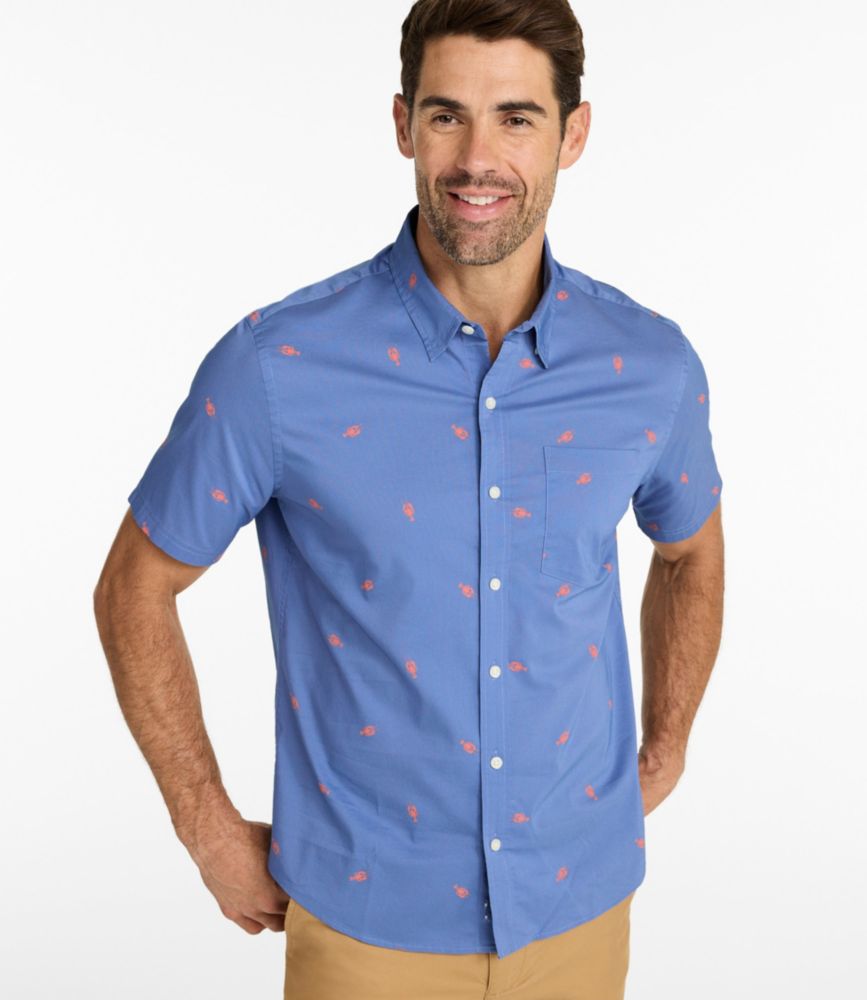 Men's Comfort Stretch Performance® Shirt, Short-Sleeve, Slightly Fitted Untucked Fit, Print