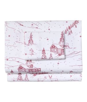 Holiday Toile Flannel Sheet Collection, New