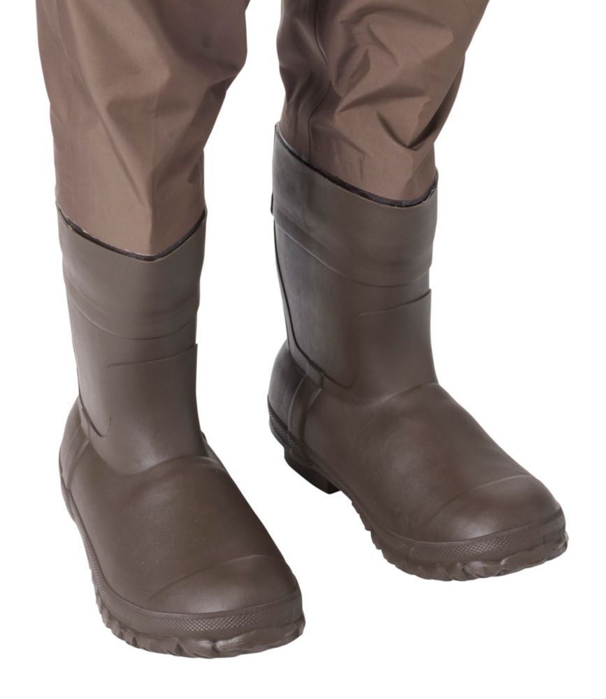 Men's L.L.Bean Rapid River Pro Boot-Foot Wader, Dark Cinder/Dark Cement, small image number 3