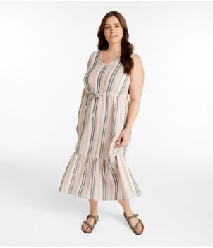 Women's Cloud Gauze Midi Dress, Stripe, New