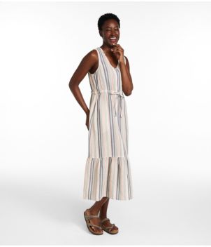Women's Cloud Gauze Midi Dress, Stripe, New
