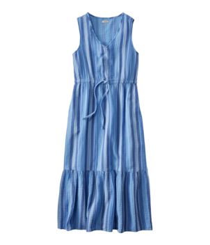 Women's Cloud Gauze Midi Dress, Stripe, New