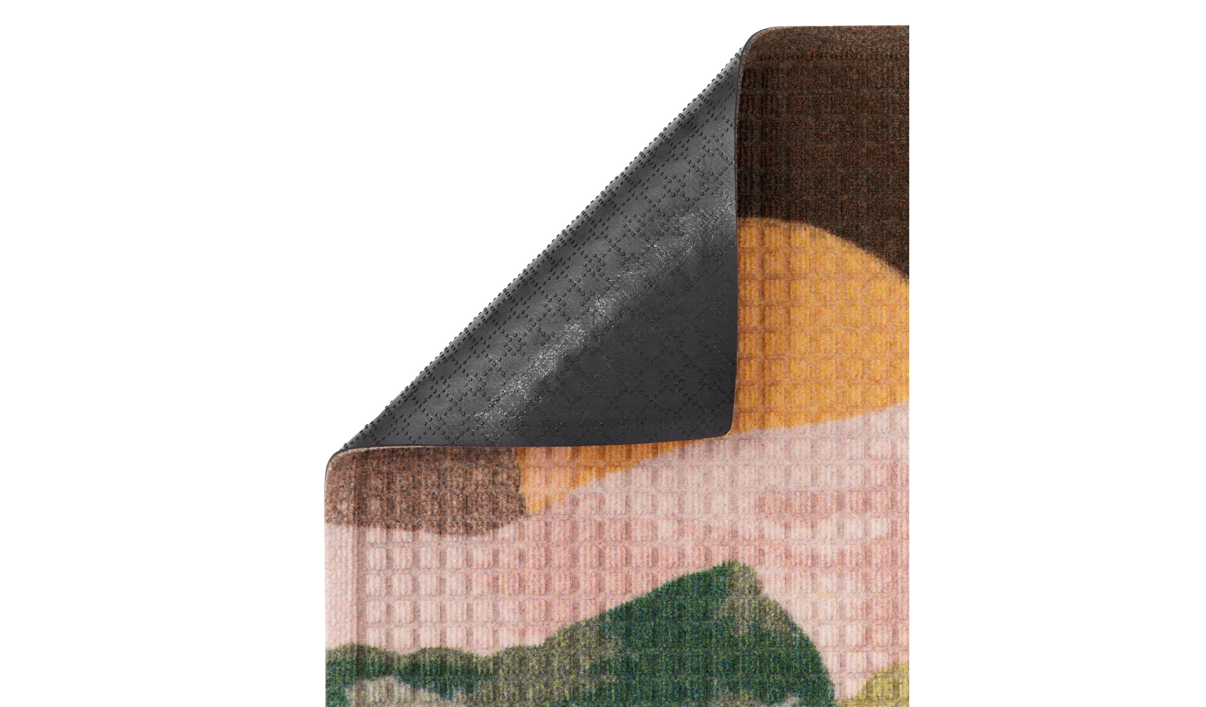 Printed Recycled Waterhog Doormat, Sunset