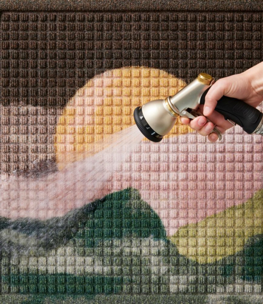 Printed Recycled Waterhog Doormat, Sunset