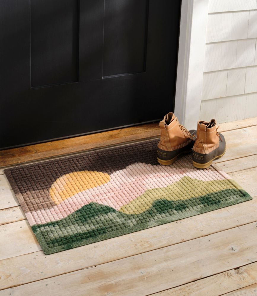 Printed Recycled Waterhog Doormat, Sunset