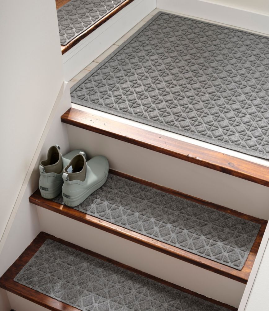 Everyspace Recycled Waterhog Mat, Stair Treads, Set of Four, Tiles
