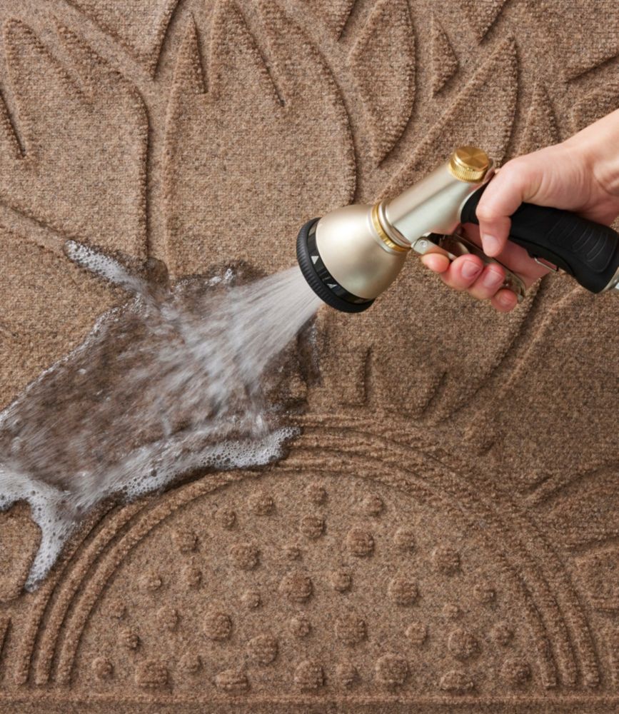 Everyspace Recycled Waterhog Doormat, Half Round, Sunflower