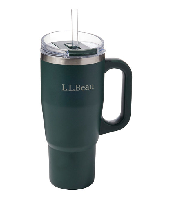 L.L.Bean Insulated Straw Mug, 32 oz, Deepest Green, large image number 0