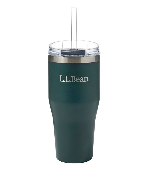 L.L.Bean Insulated Straw Tumbler, 20 oz, Deepest Green, large image number 0