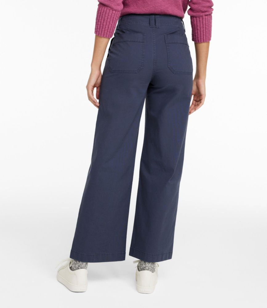 Women's 207 Vintage Cotton Canvas Pants, High-Rise Wide-Leg, Burgundy Brown, small image number 3