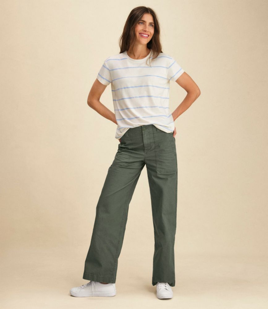 Women's 207 Vintage Cotton Canvas Pants, High-Rise Wide-Leg, Burgundy Brown, small image number 7