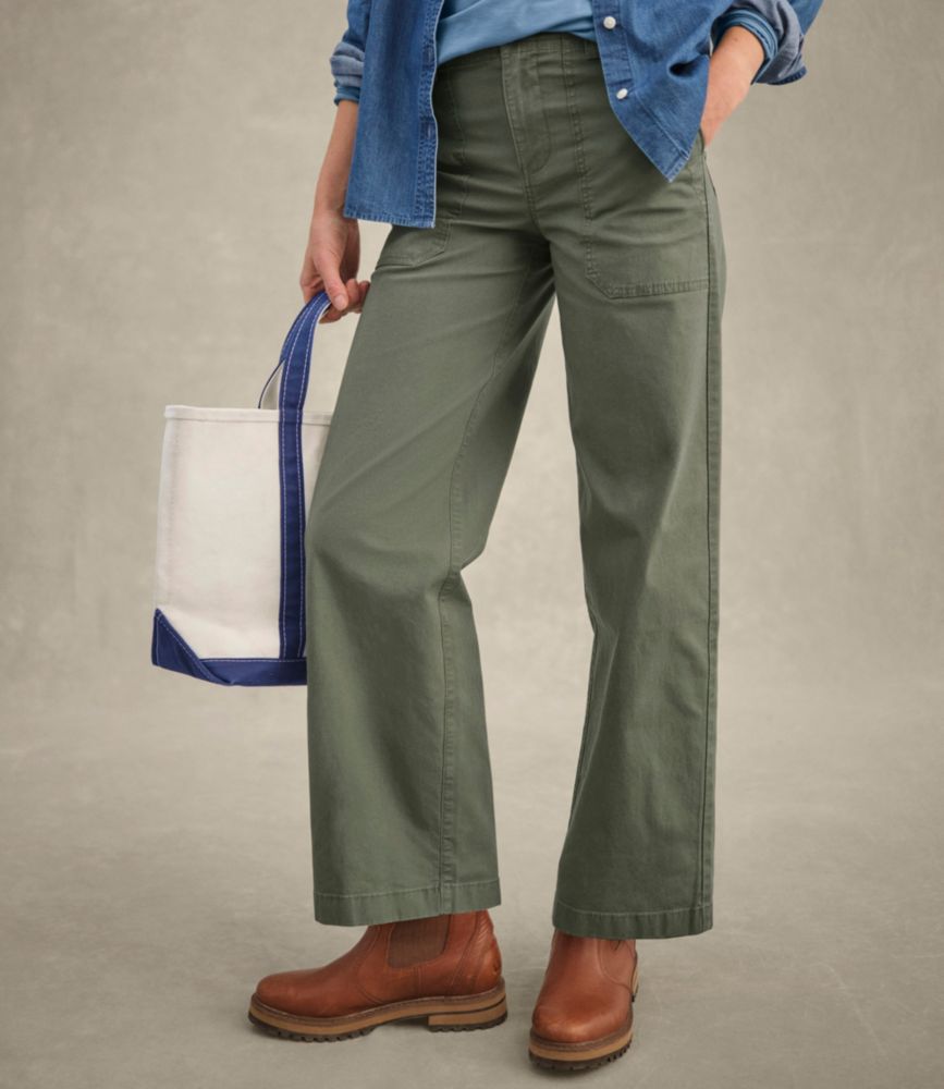 Women's 207 Vintage Cotton Canvas Pants, High-Rise Wide-Leg, Carbon Navy, small image number 12