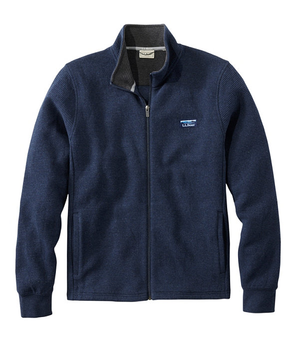 Lakewashed Double-Knit Full-Zip Jacket, Classic Navy Heather, large image number 0