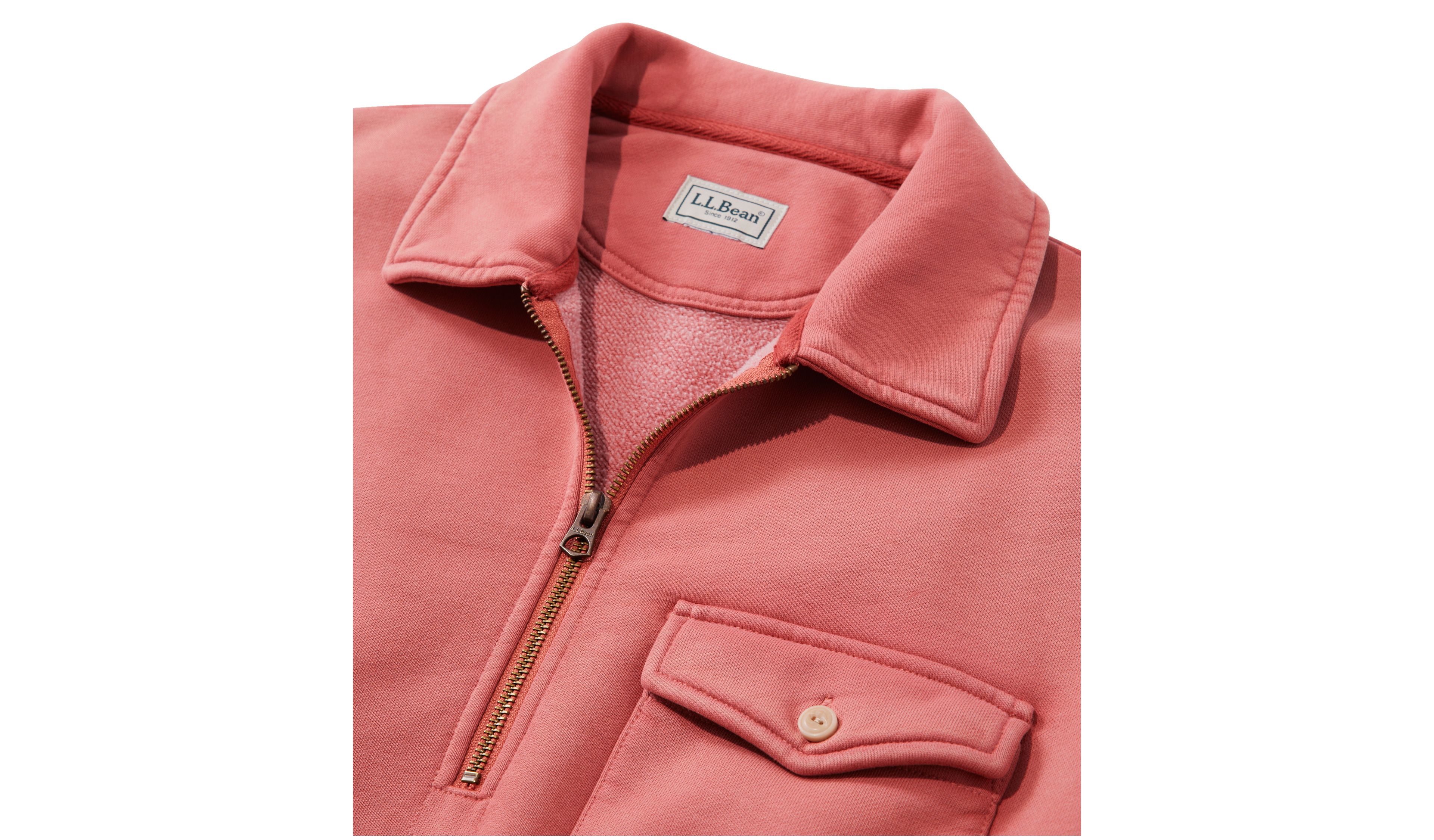 Men's Sunwashed Sweatshirt, Quarter-Zip Polo, Long-Sleeve