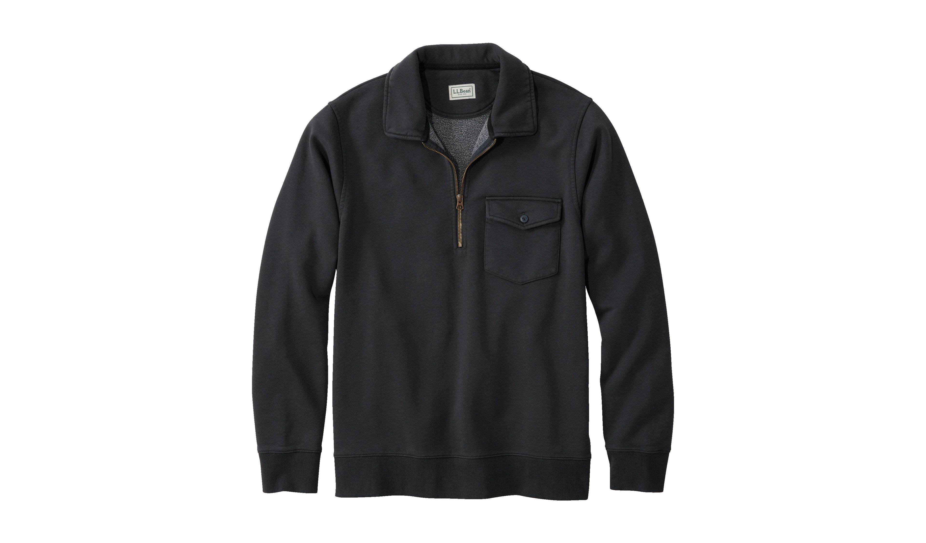 Men's Sunwashed Sweatshirt, Quarter-Zip Polo, Long-Sleeve