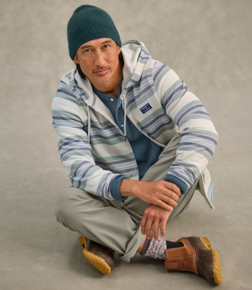 Men's Comfort Stretch Performance&reg; Piqu&eacute;, Full-Zip Hoodie, Stripe, Mineral Blue Multistripe, small image number 8