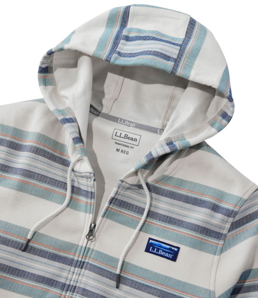 Men's Comfort Stretch Performance® Piqué, Full-Zip Hoodie, Stripe