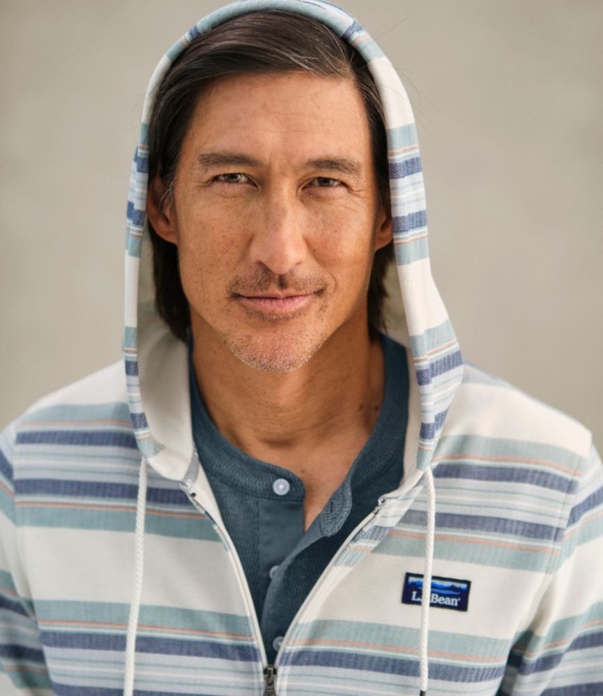 Men's Comfort Stretch Performance® Piqué, Full-Zip Hoodie, Stripe