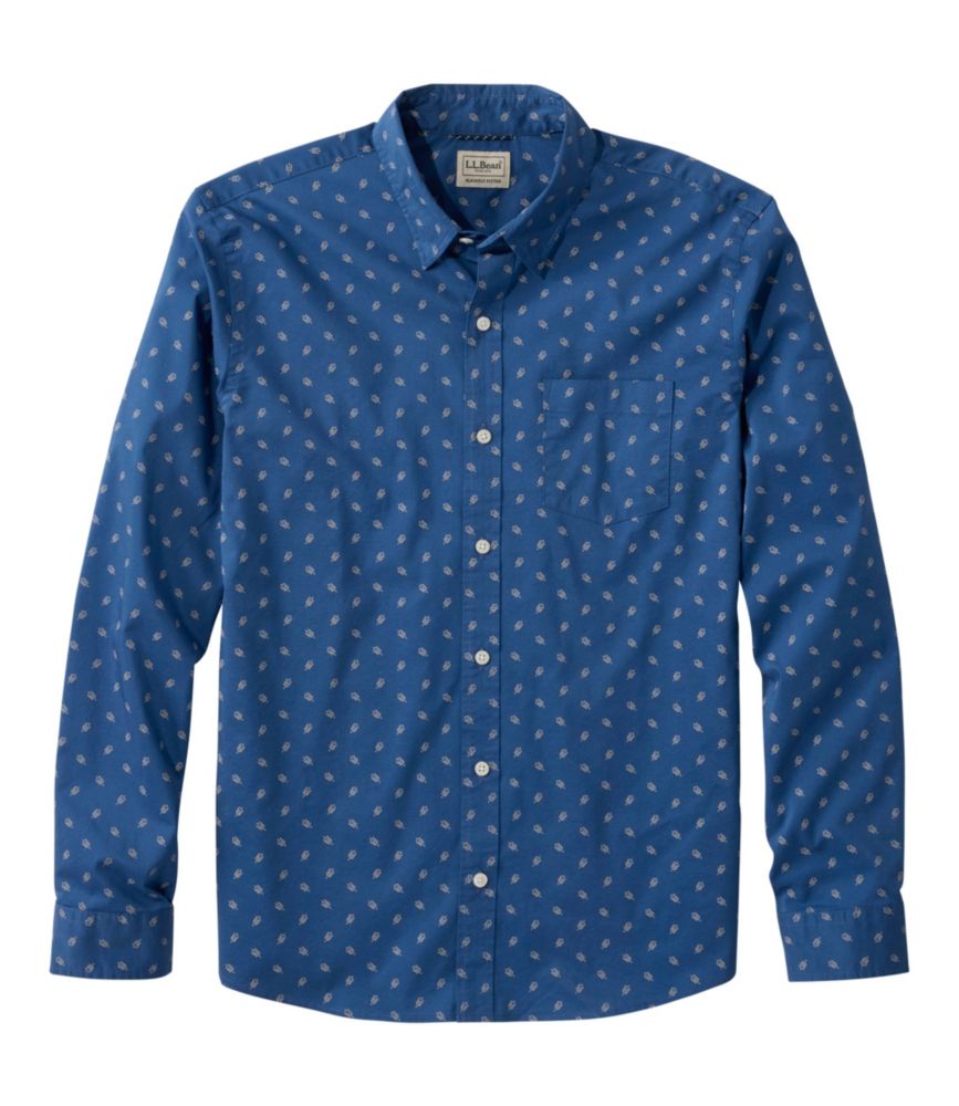 Men's Comfort Stretch Performance® Shirt, Long-Sleeve, Slightly Fitted Untucked Fit, Print